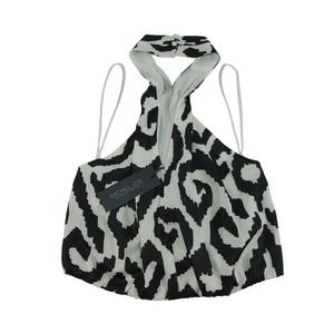 Rachel Zoe Halter Top Sleeveless Blouse Animal Print Party‎ Size S
